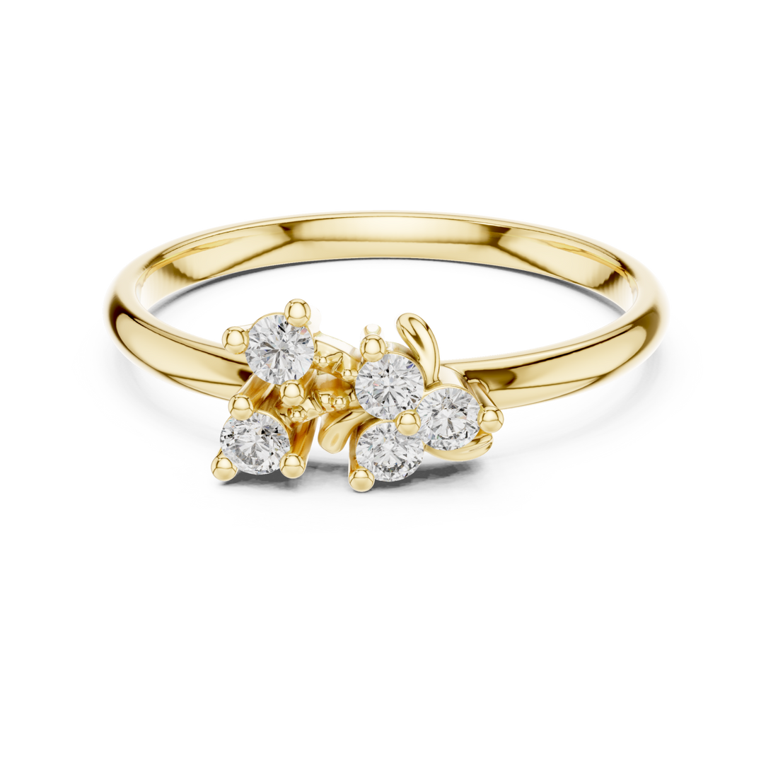 Gold Bliss Crest Ring Right View