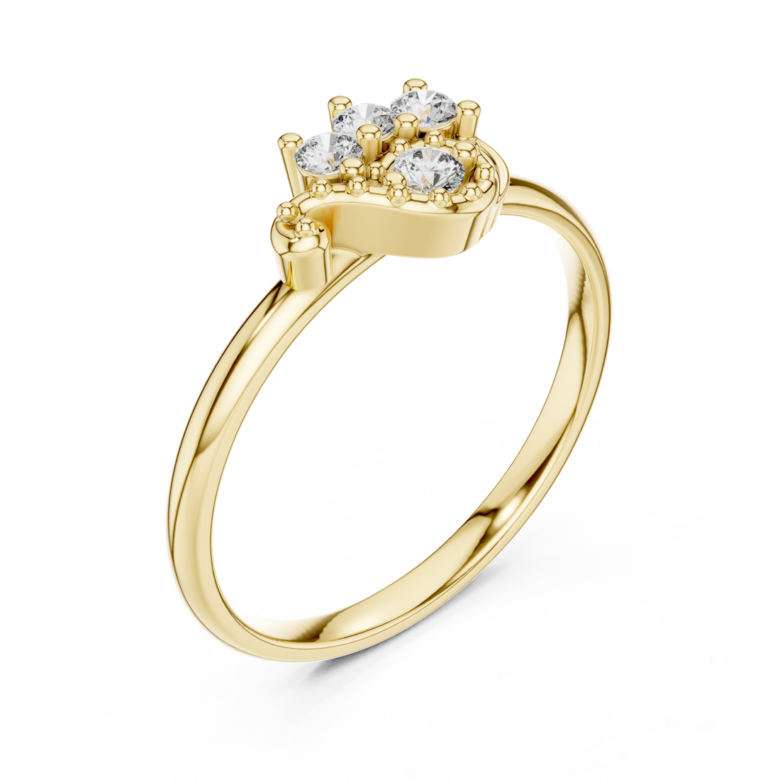 Gold Eden Cluster Ring Right View