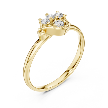 Gold Eden Cluster Ring Right View