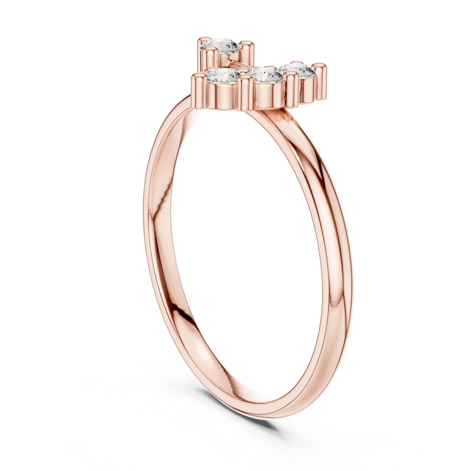  Rose Gold Viva Harmony Ring Left View