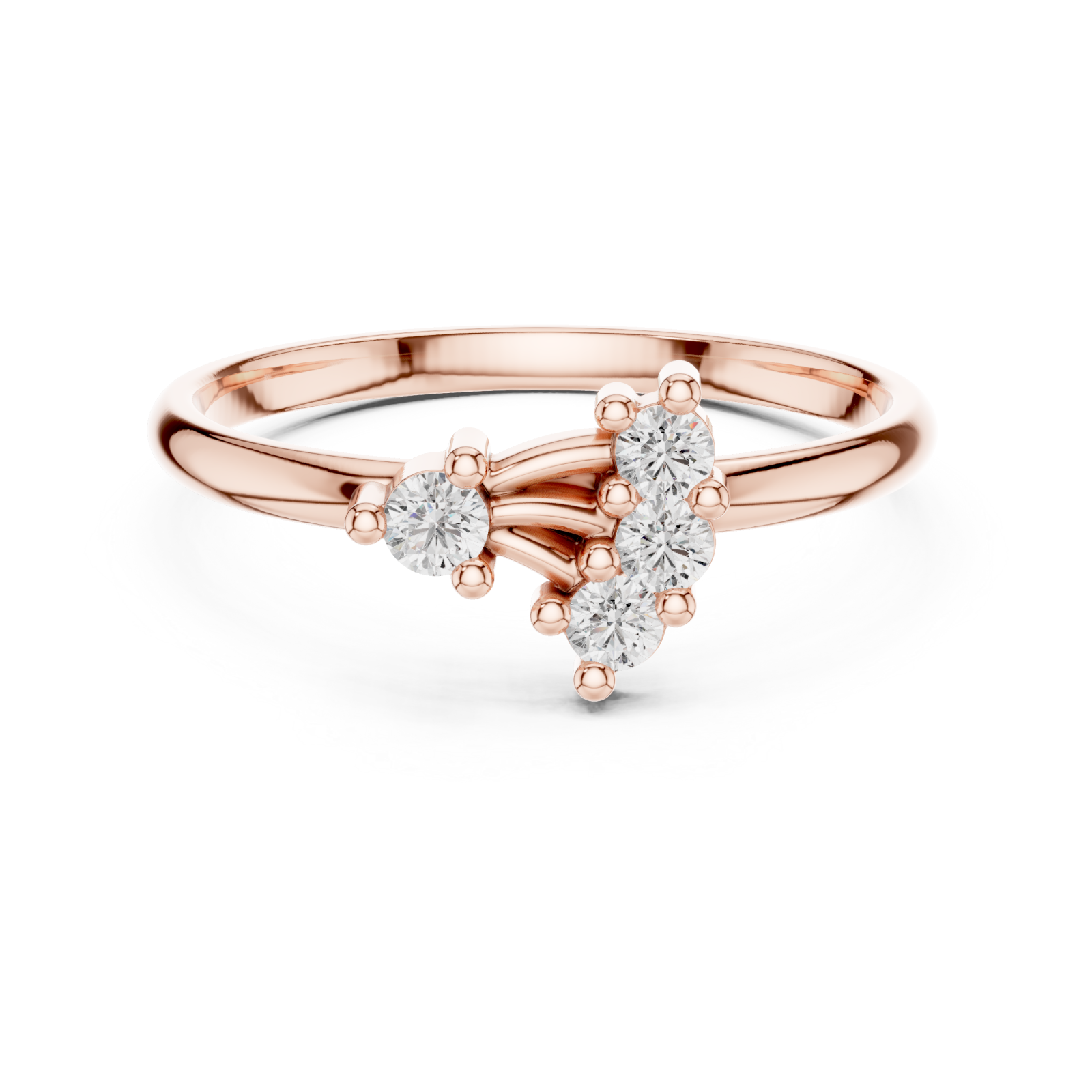  Rose Gold Viva Harmony Ring Front View