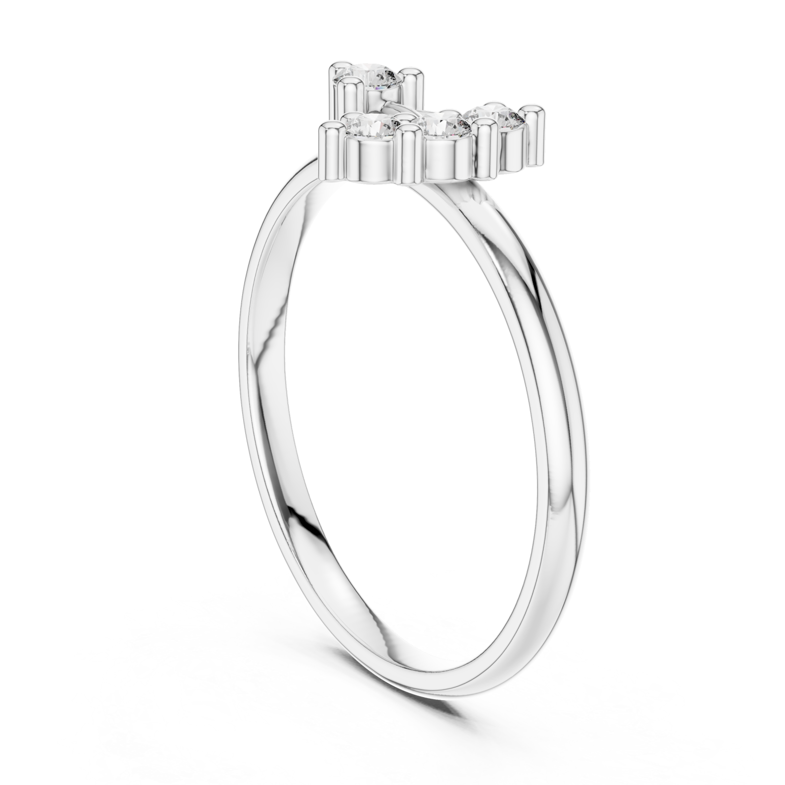  White Gold Viva Harmony Ring Left View