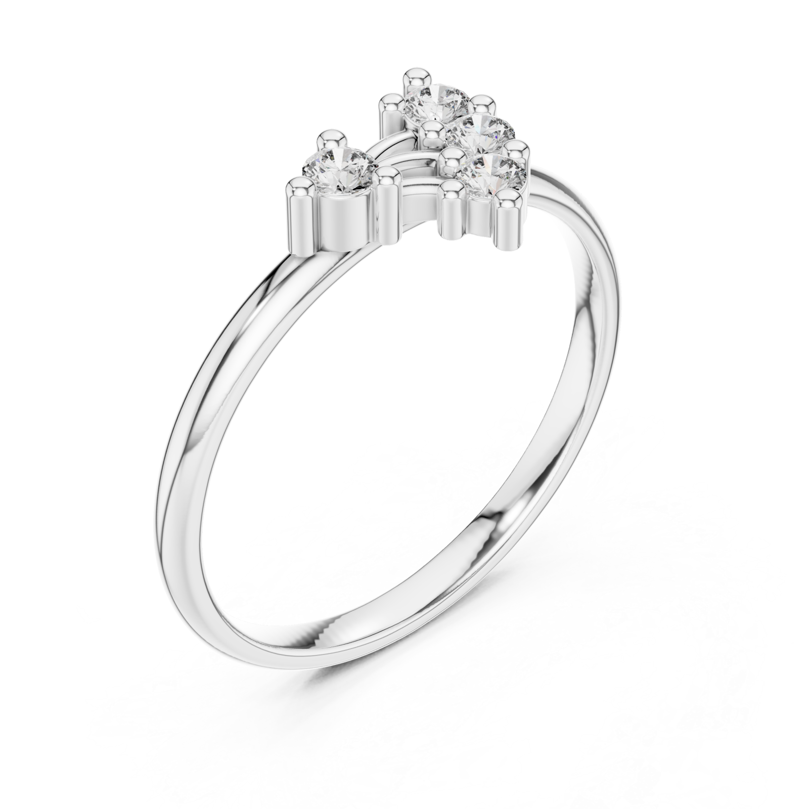  White Gold Viva Harmony Ring Right View