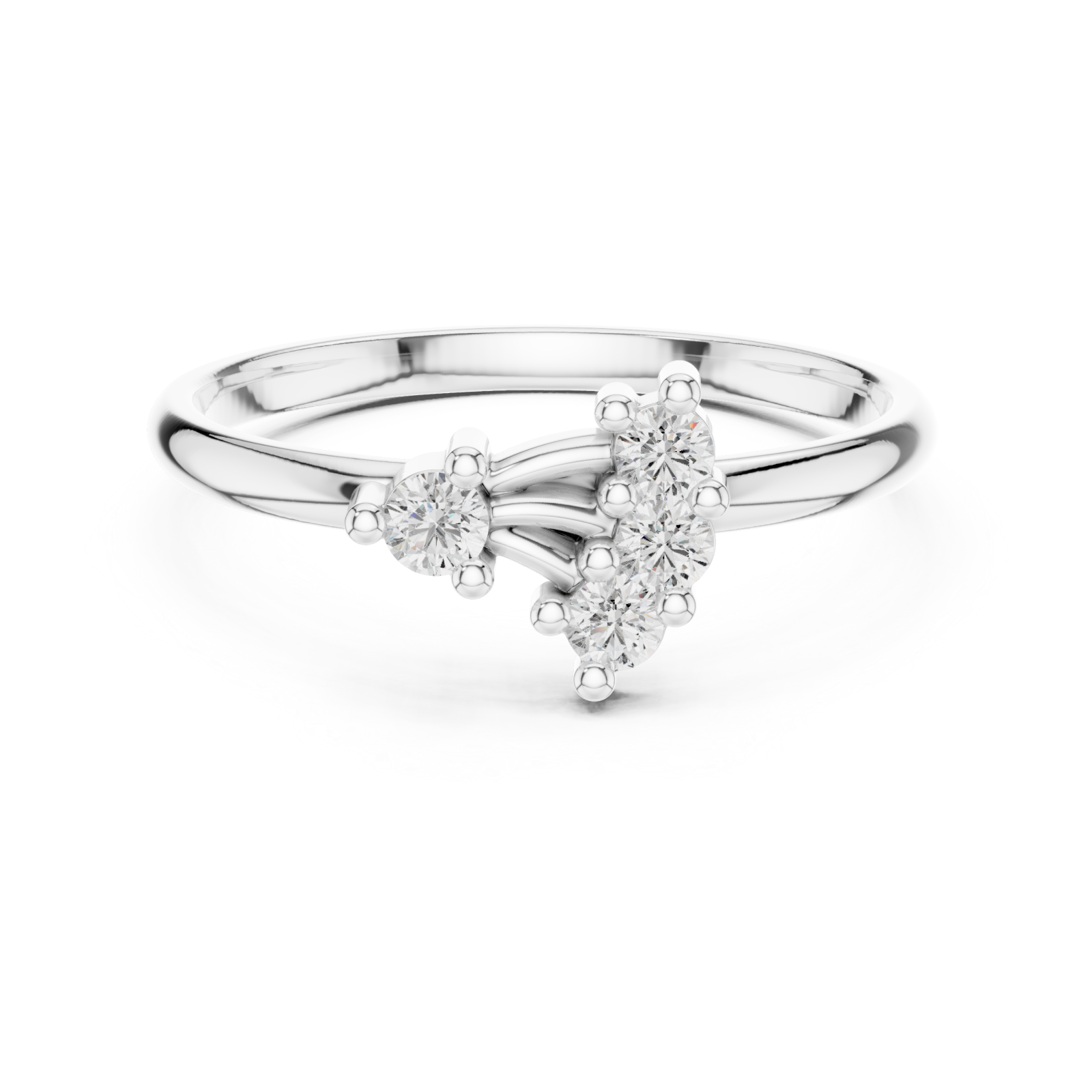  White Gold Viva Harmony Ring Front View