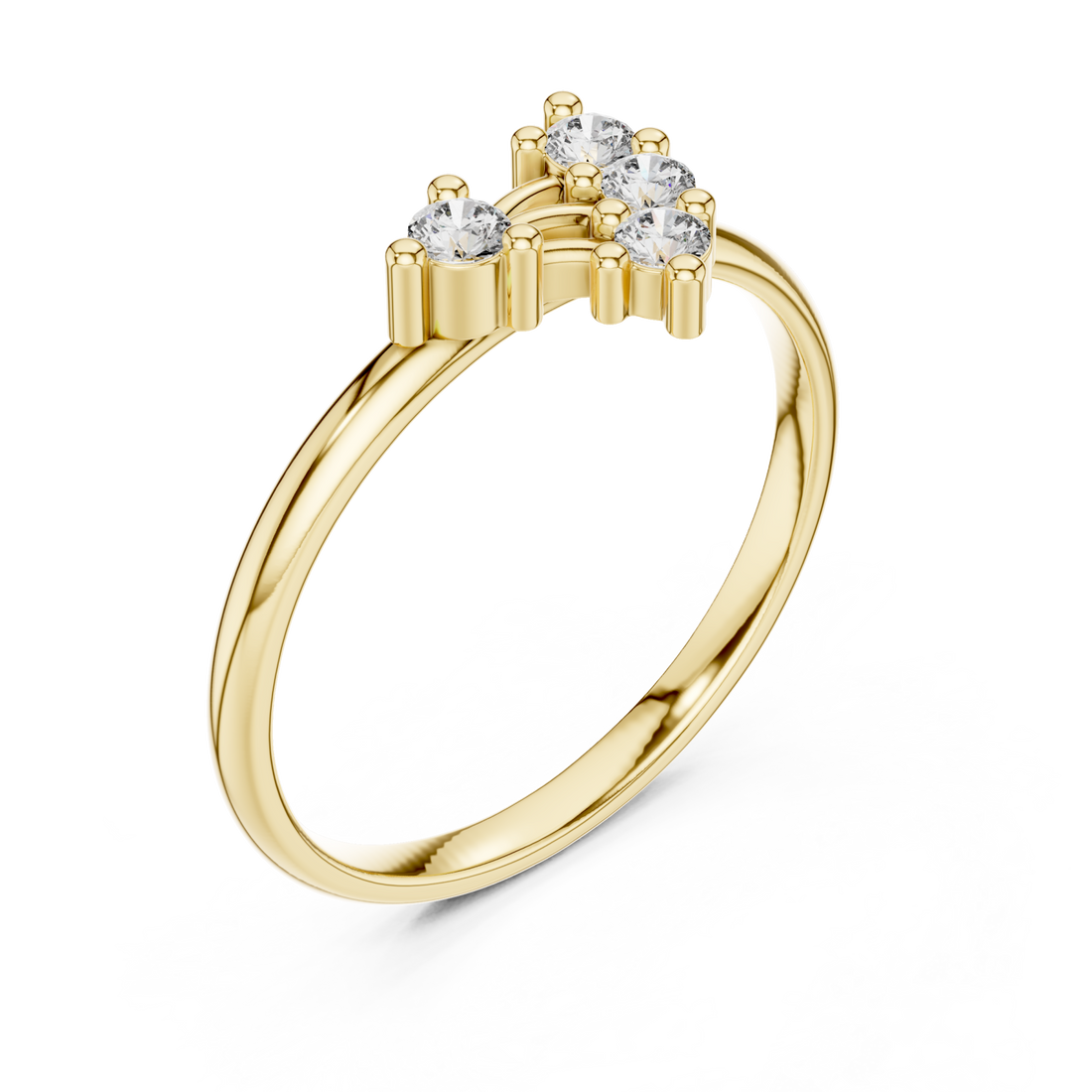 Gold Viva Harmony Ring Right View