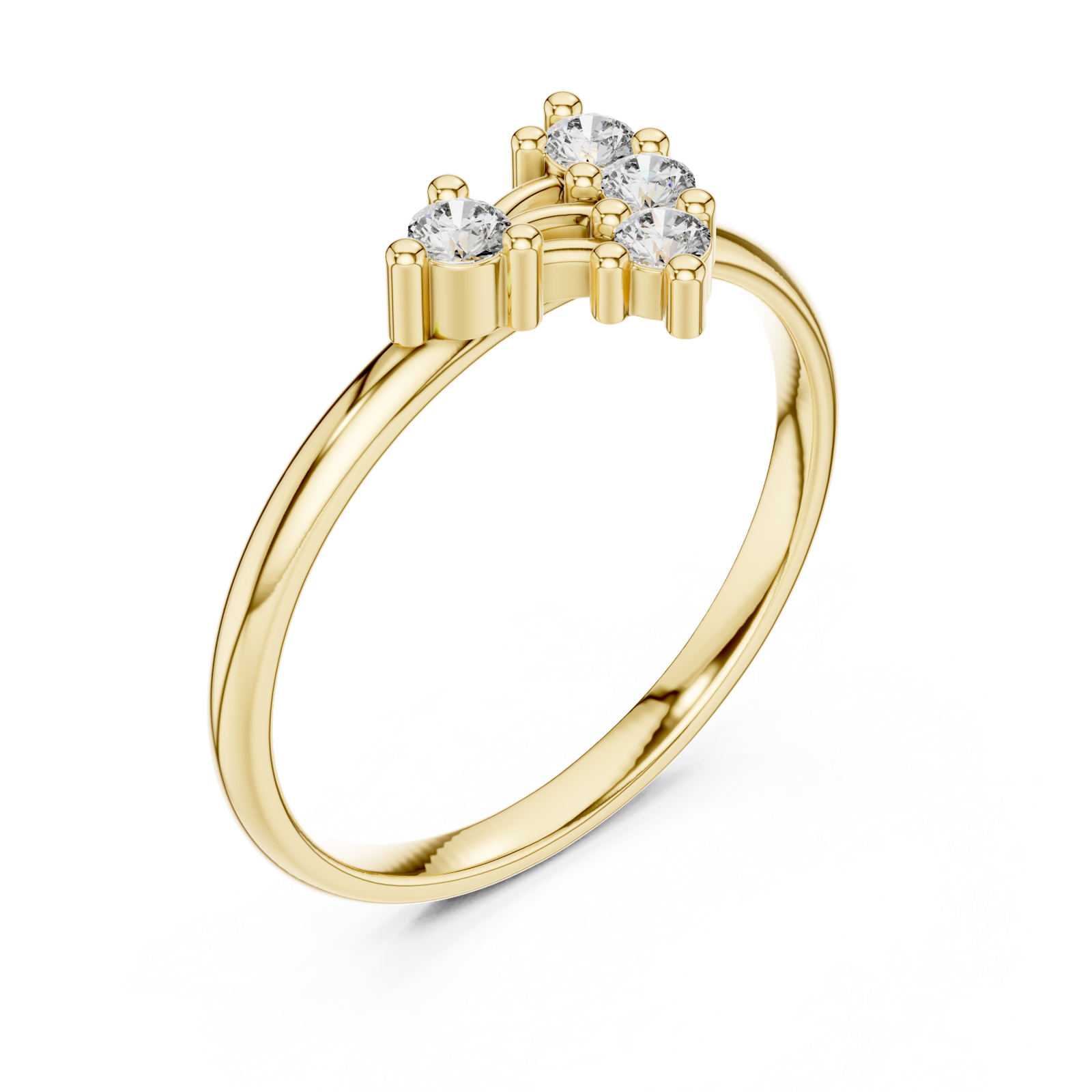 Gold Viva Harmony Ring Right View