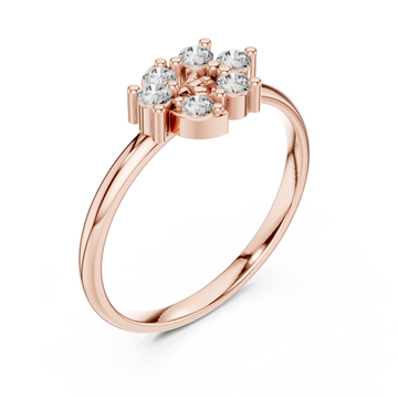  Rose Gold Opaline Cluster Ring Right View