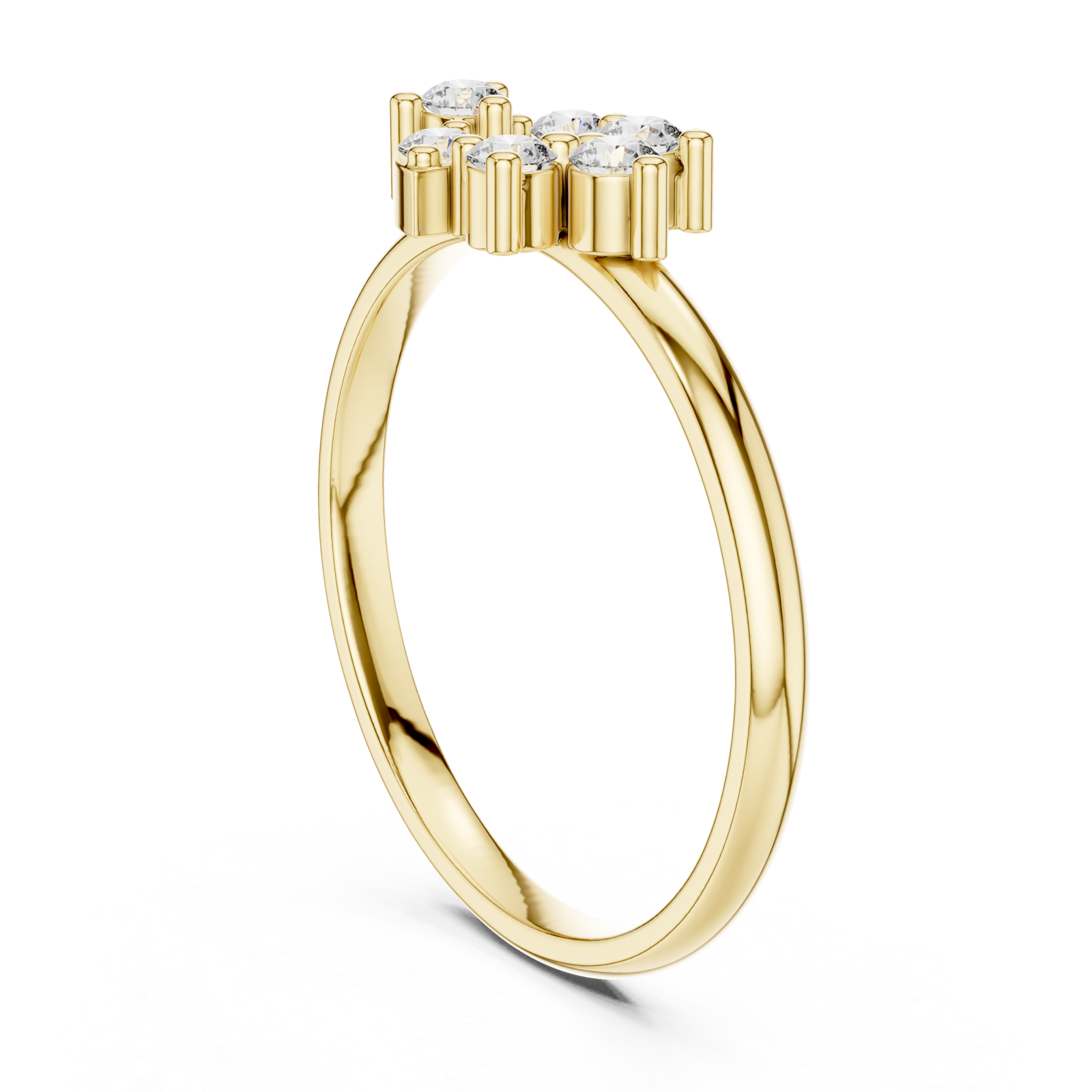  Gold Opaline Cluster Ring Left View