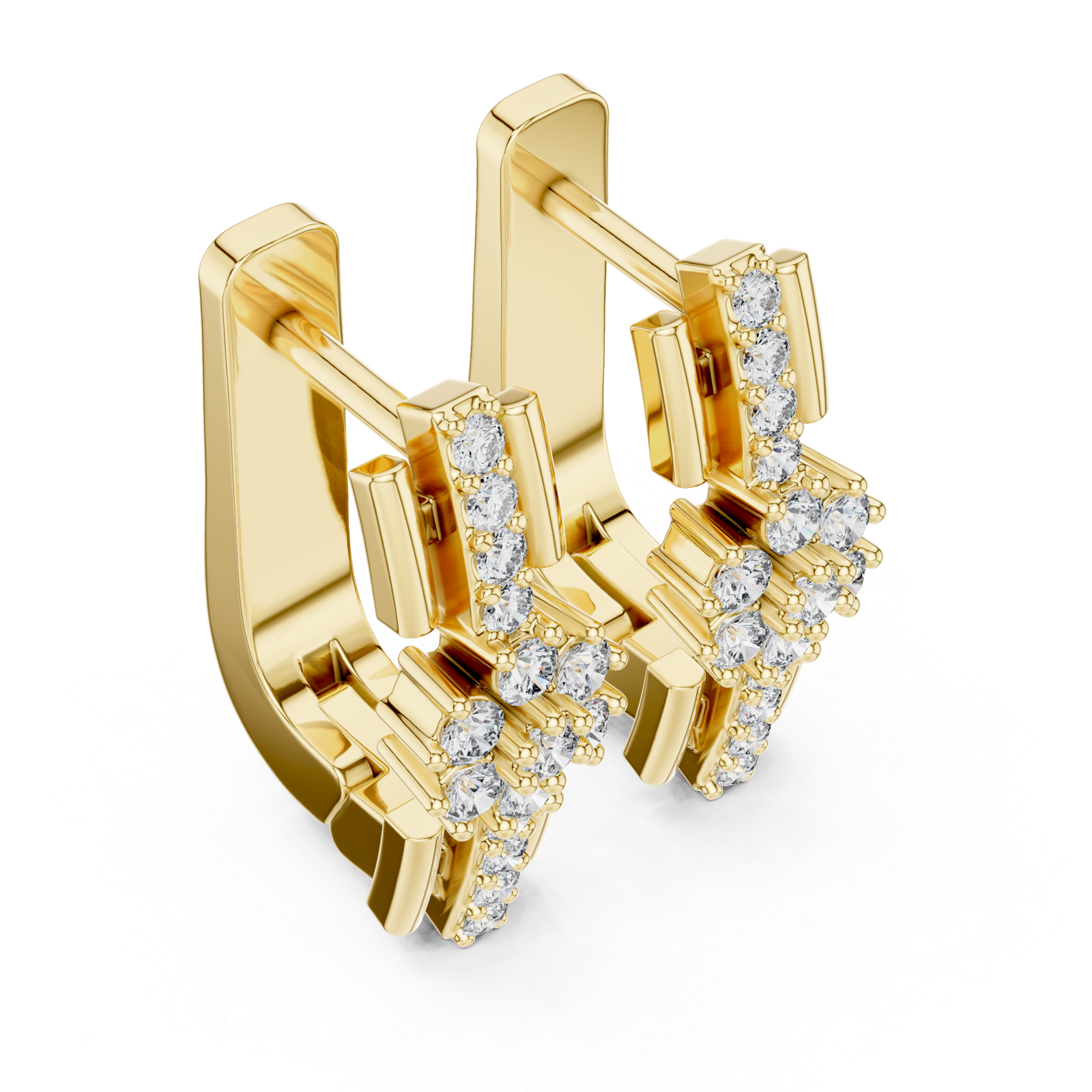 Gold Starpoint Harmony Halo Stud Earrings Right View
