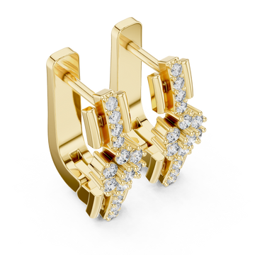 Gold Starpoint Harmony Halo Stud Earrings Right View
