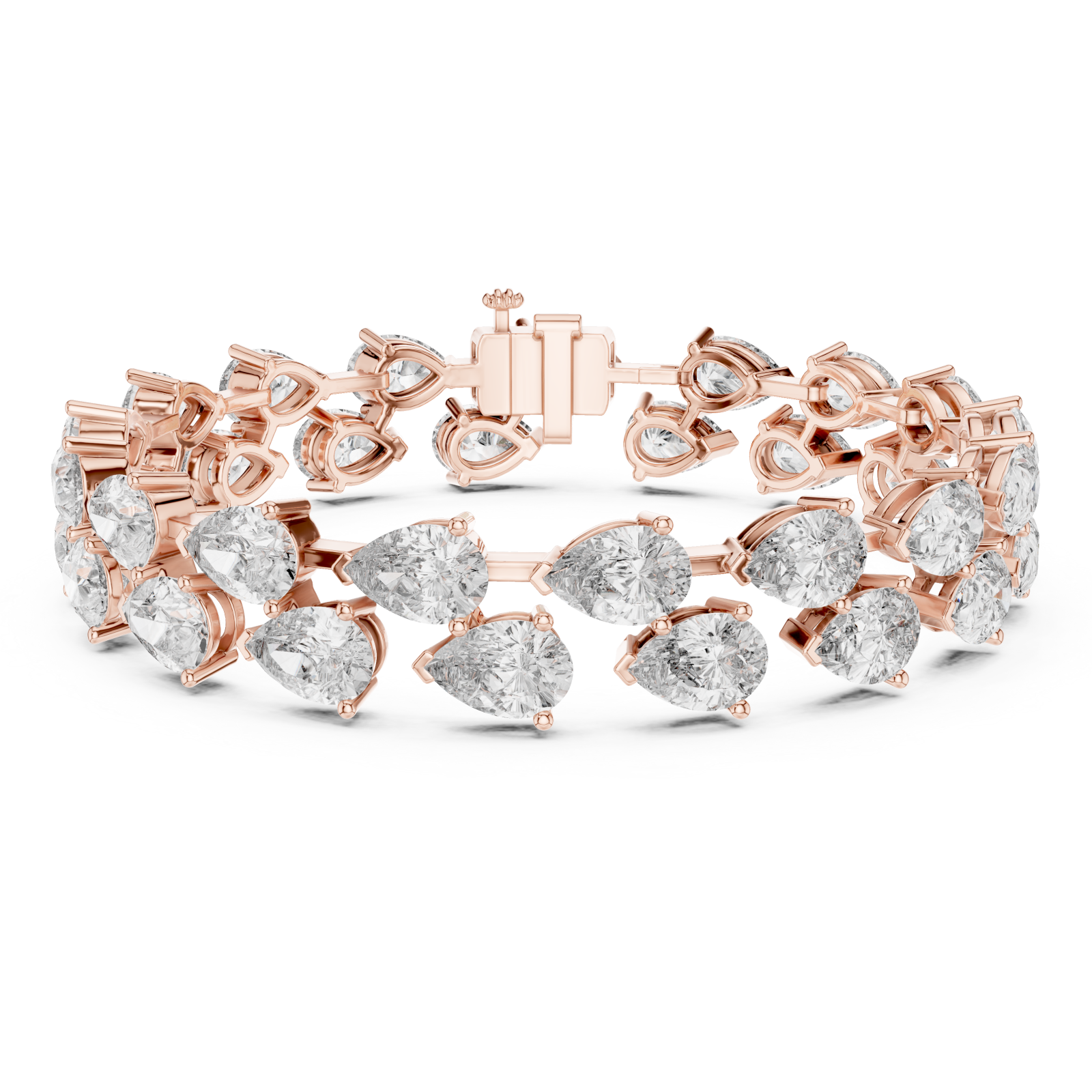 Pear Shape Diamond Tennis Bracelet