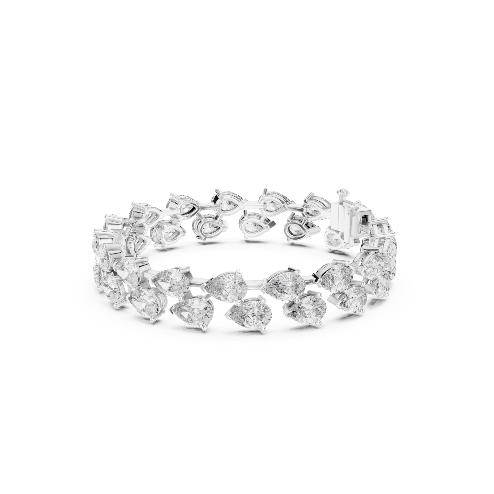 Pear Shape Diamond Tennis Bracelet