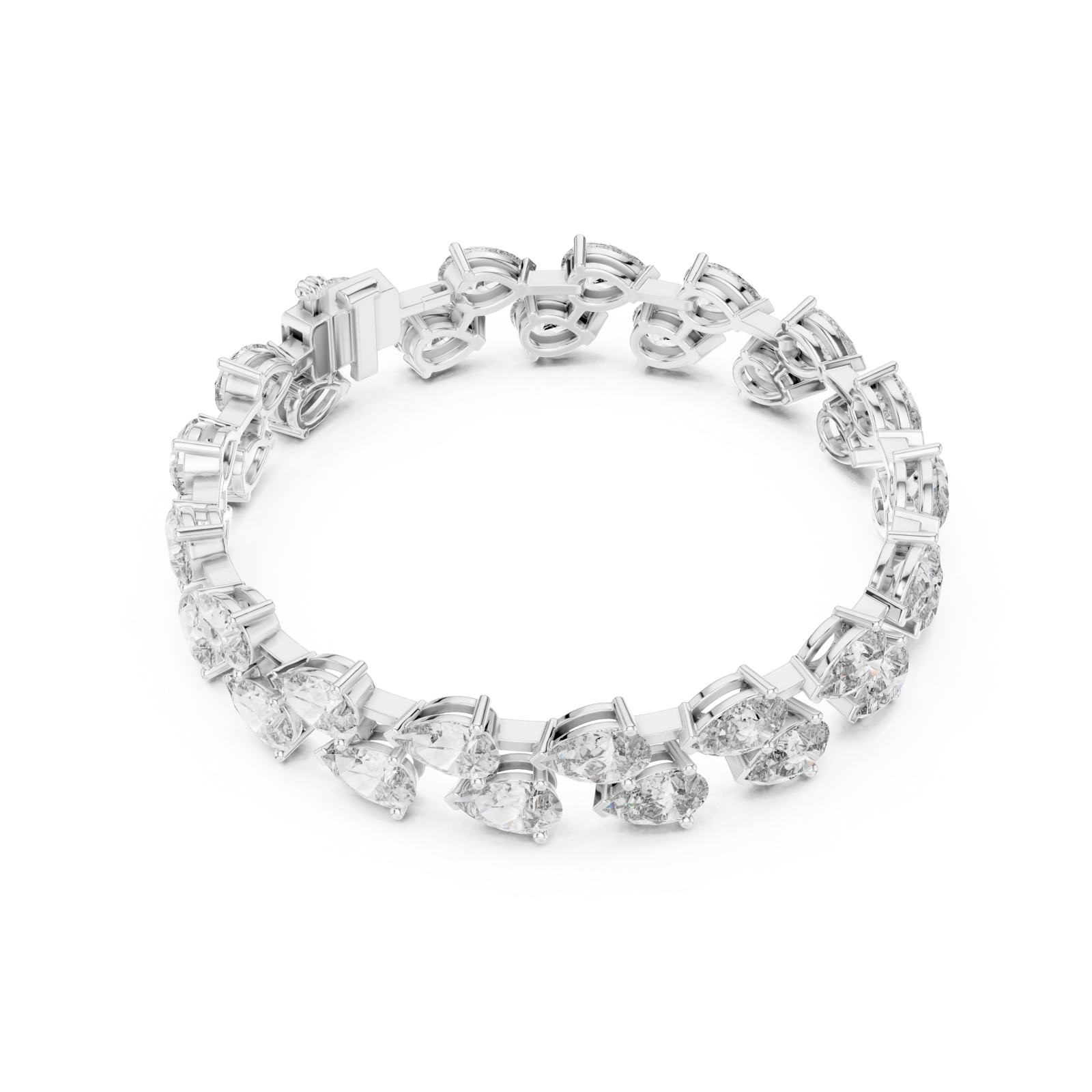 Pear Shape Diamond Tennis Bracelet
