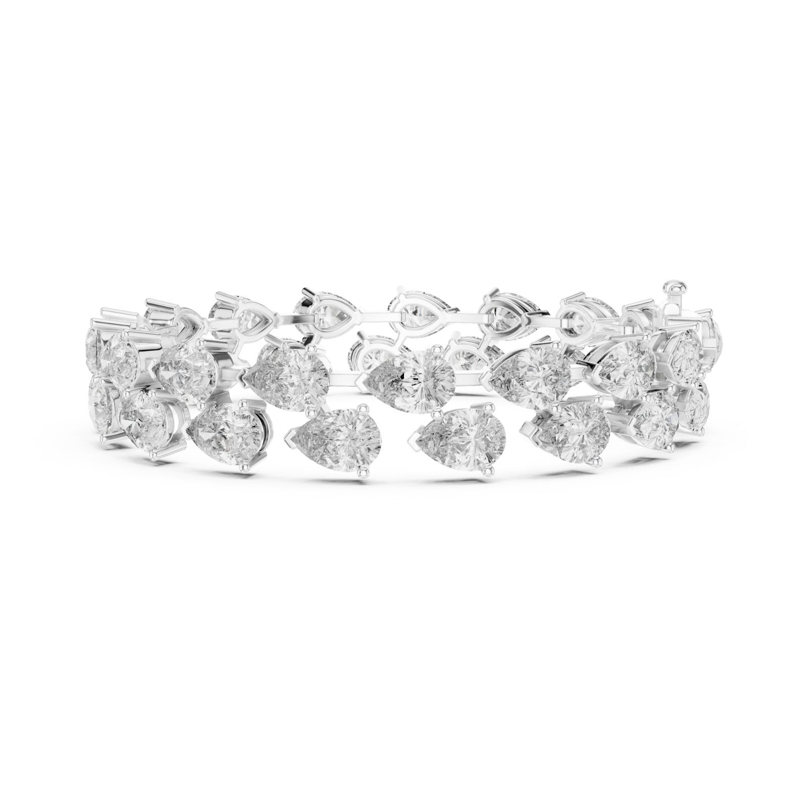 Pear Shape Diamond Tennis Bracelet