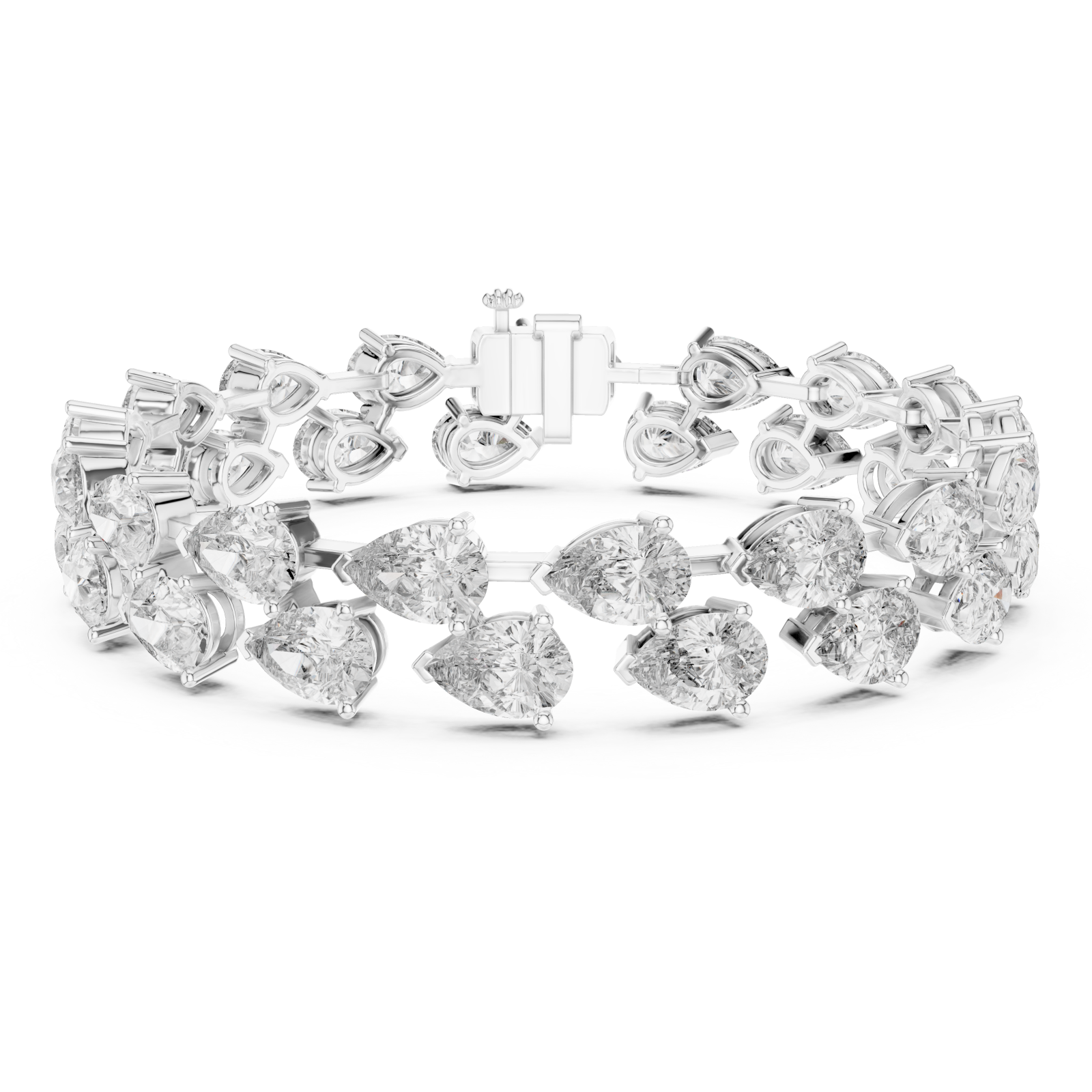 Pear Shape Diamond Tennis Bracelet
