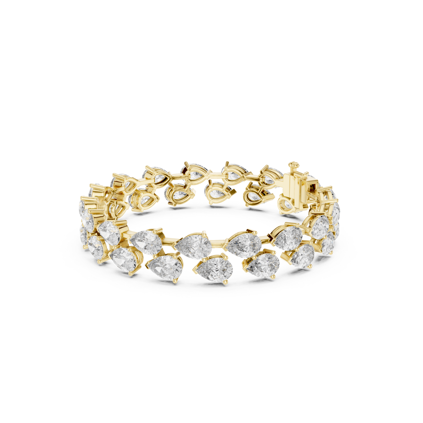 Pear Shape Diamond Tennis Bracelet