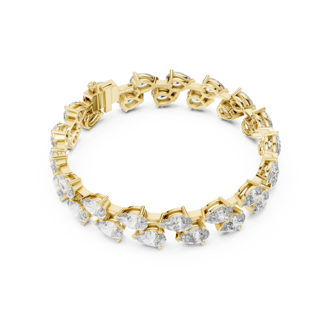 Pear Shape Diamond Tennis Bracelet
