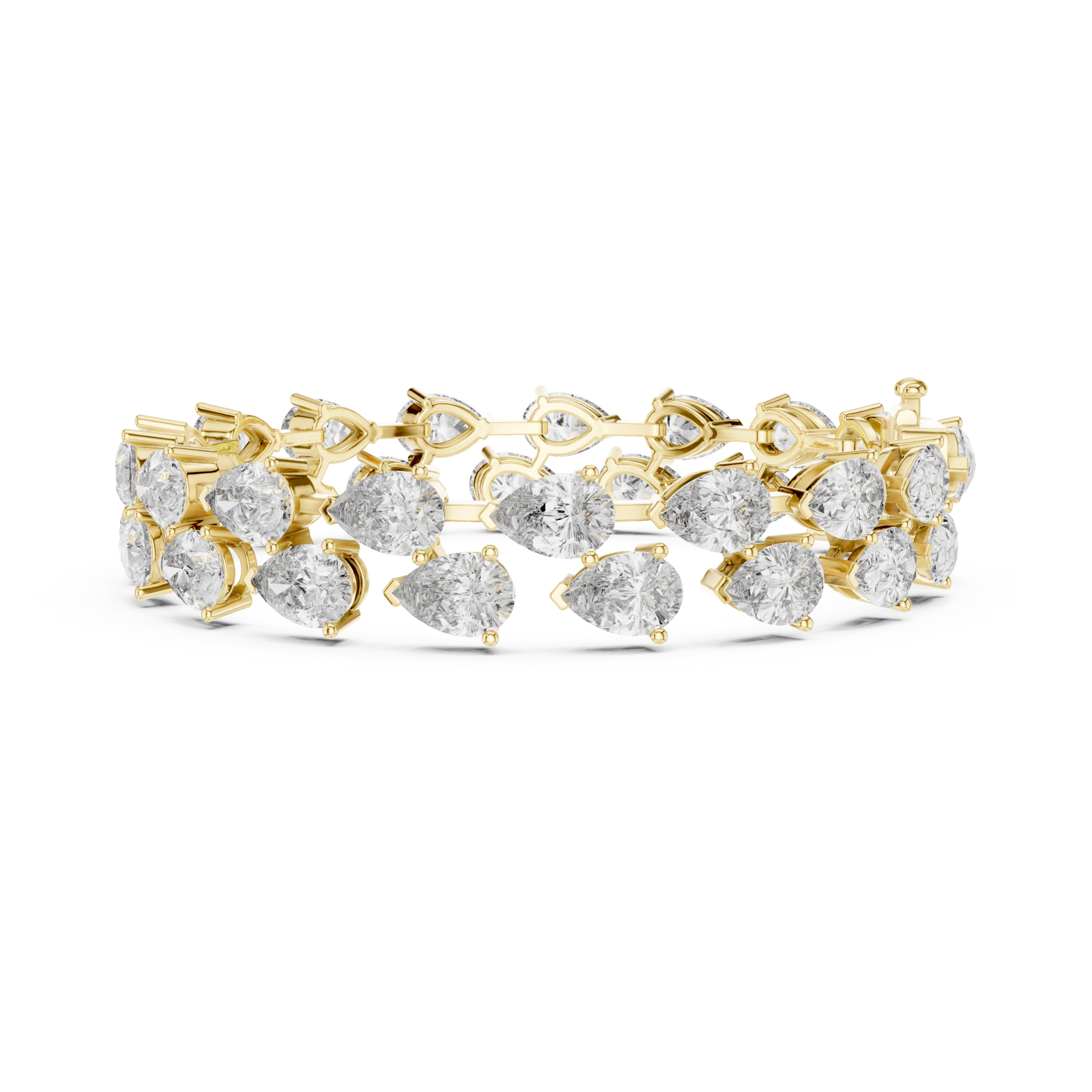 Pear Shape Diamond Tennis Bracelet