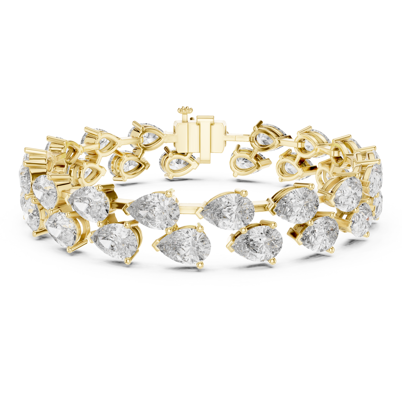 Pear Shape Diamond Tennis Bracelet