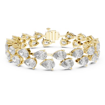 Pear Shape Diamond Tennis Bracelet