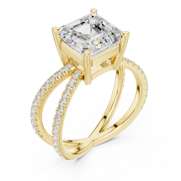 Gold Eclipse Radiance Square Band Ring Right View