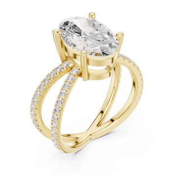 Gold Opulent Whisper Pavé Band Ring Right View