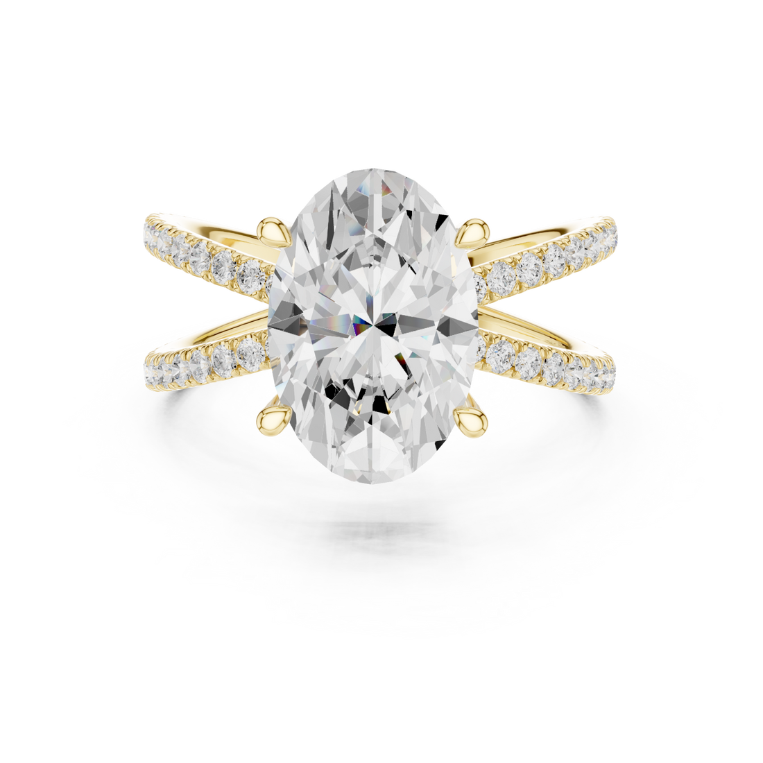 Gold Opulent Whisper Pavé Band Ring Right View