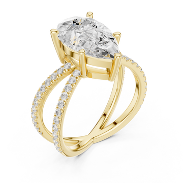 Gold Grandeur Point Contour Band Ring Right View