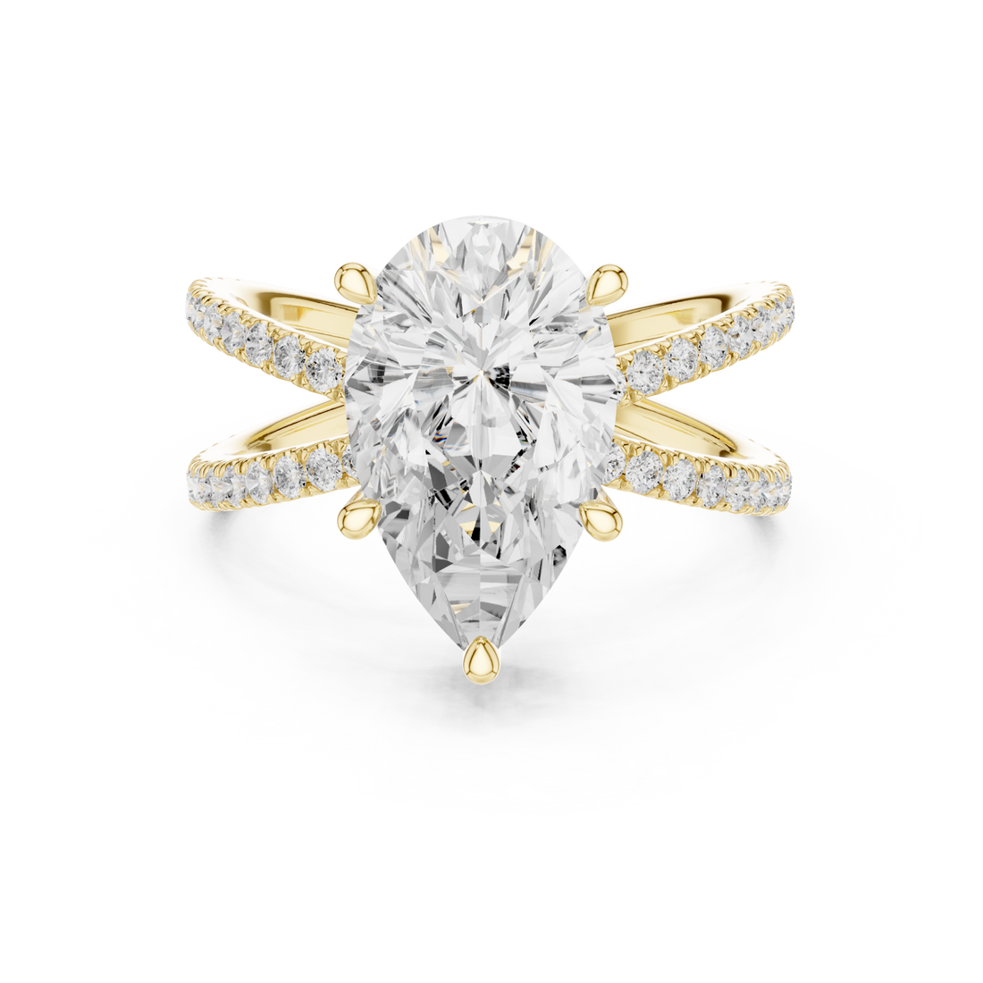 Gold Grandeur Point Contour Band Ring Right View