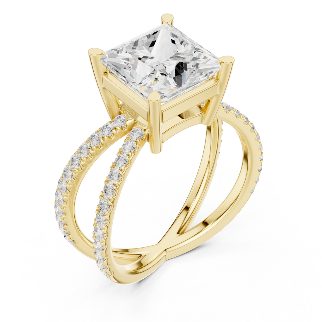 Gold Majestic Crest Statement Ring Right View
