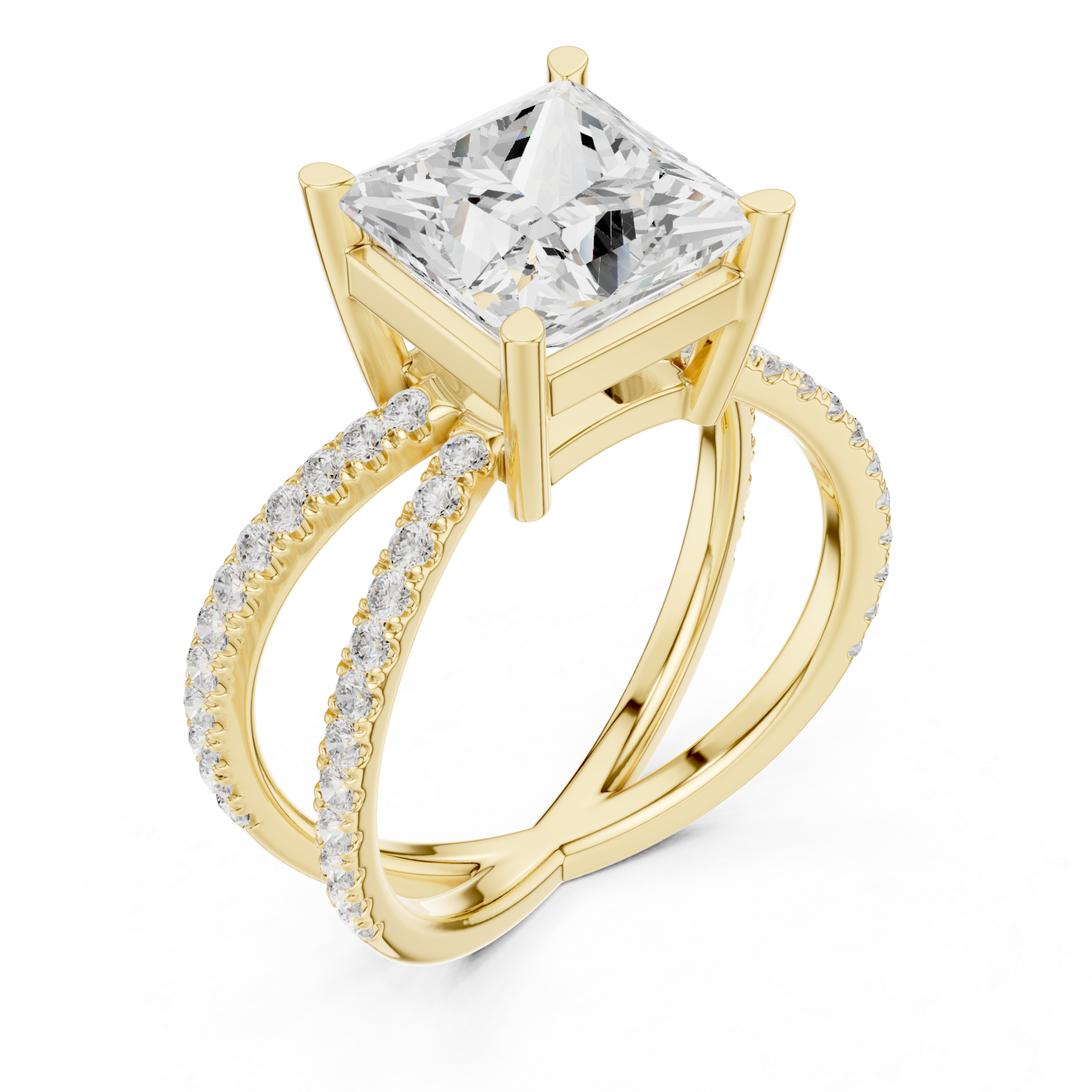 Gold Majestic Crest Statement Ring Right View
