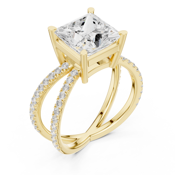 Gold Majestic Crest Statement Ring Right View