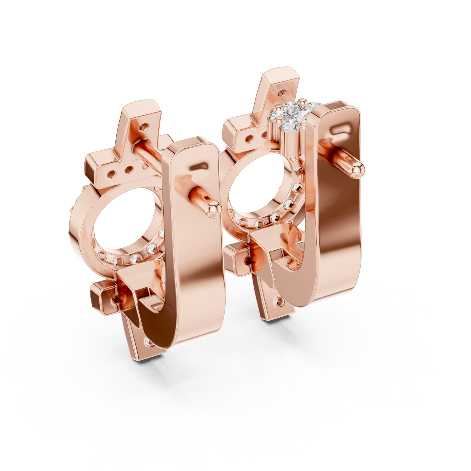  Rose Gold Twilight Petal Sparkle Bracelet Side View