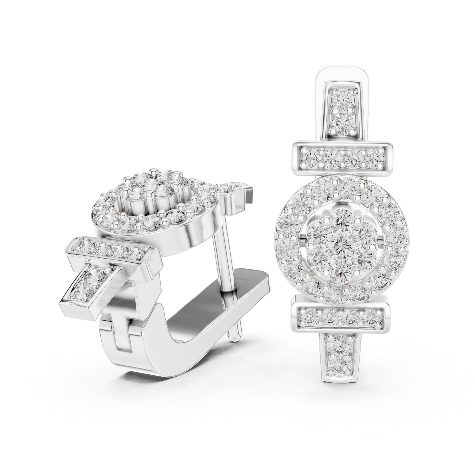  White Gold Twilight Petal Sparkle Bracelet Left View