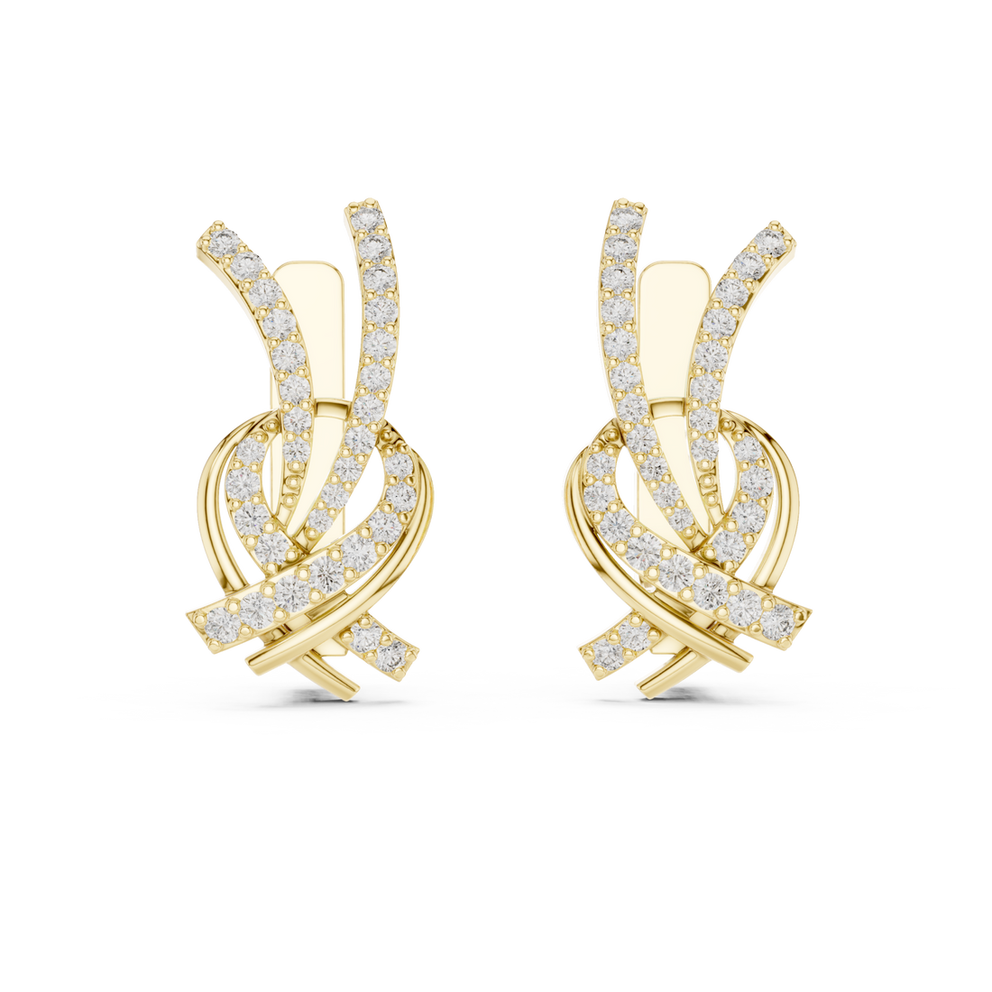 Gold Celestial Flow Artistry Drop Earrings Right View