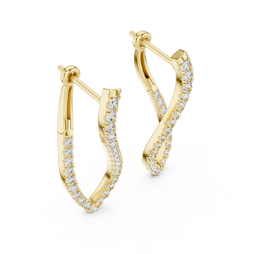 Gold Elegant Infinity Embrace Earrings Right View
