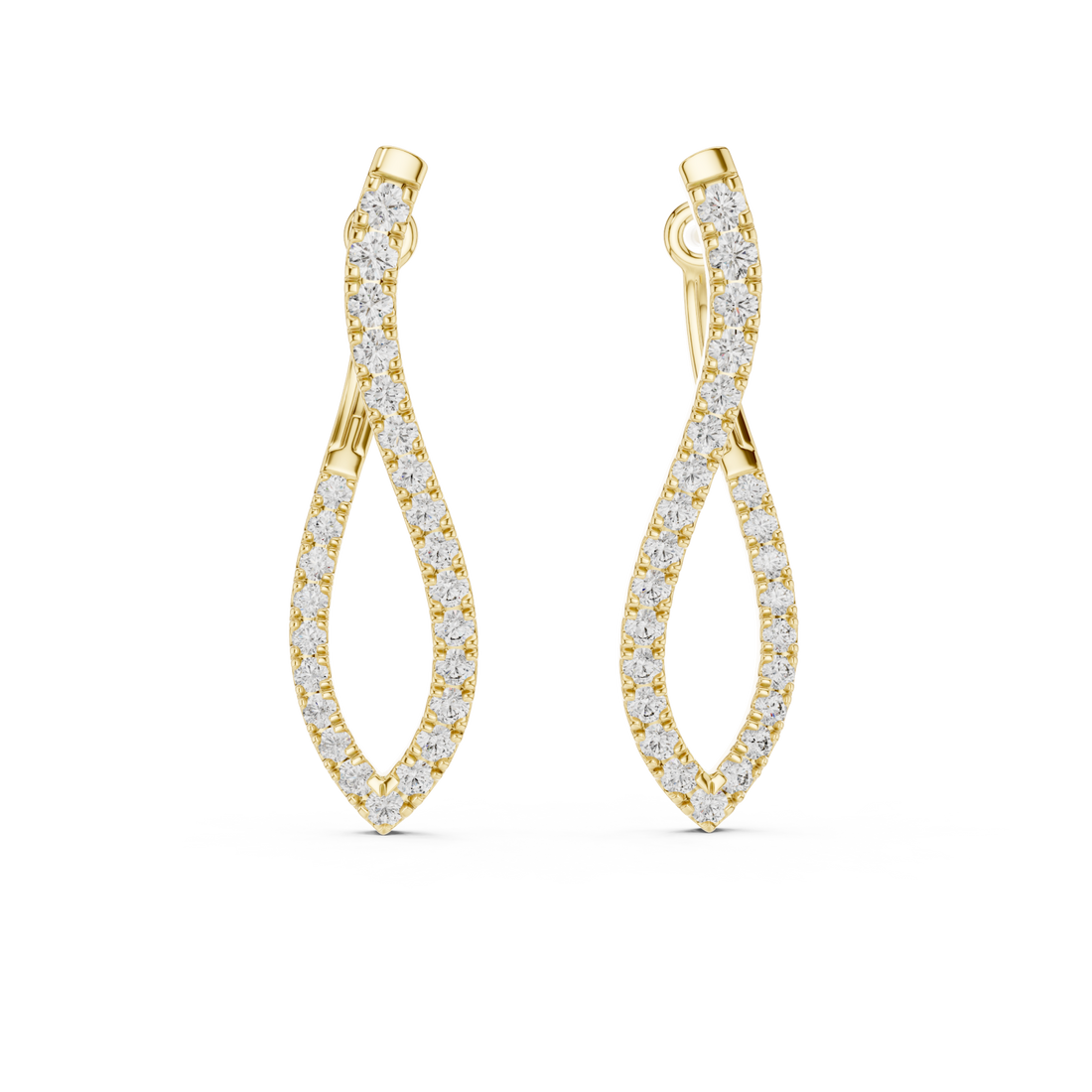 Gold Elegant Infinity Embrace Earrings Right View