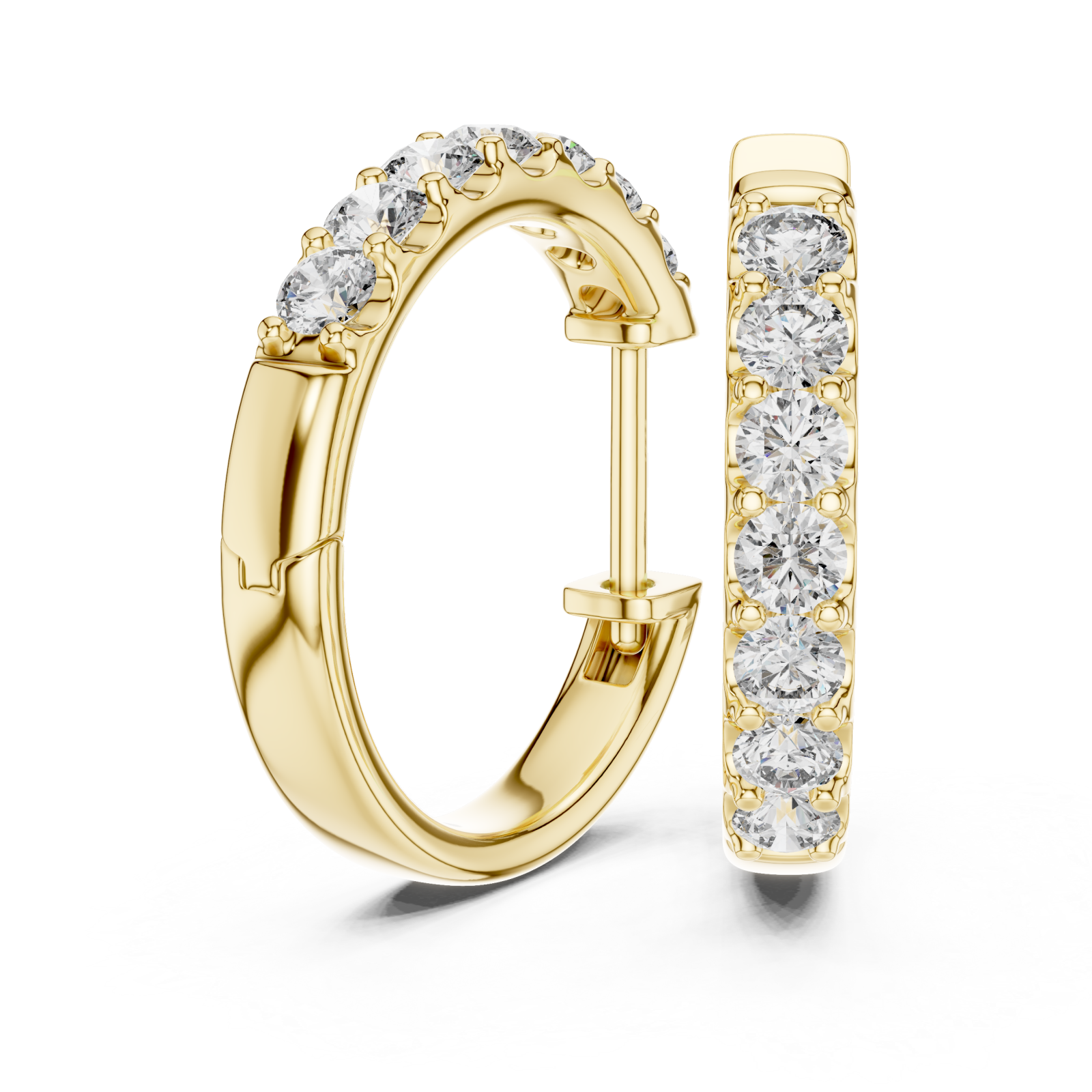  Gold Midnight Whisper Huggie Earrings Left View