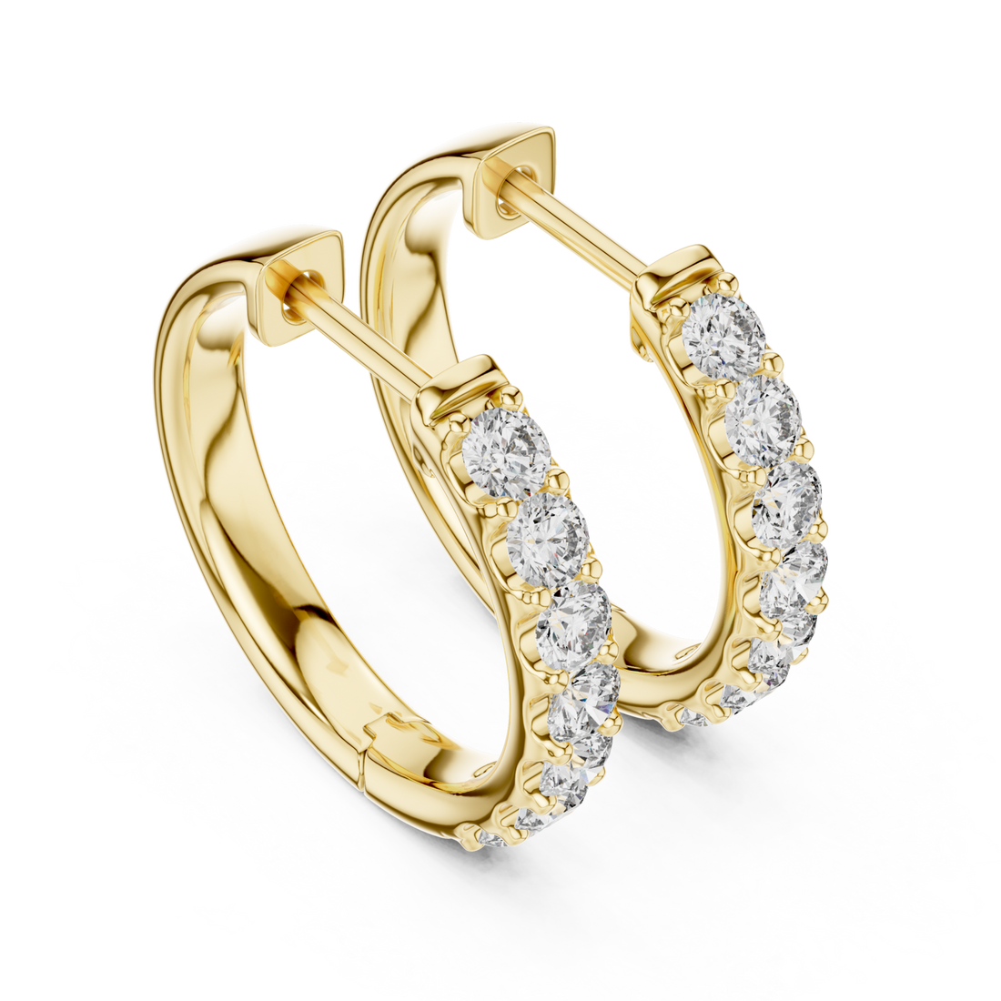 Gold Midnight Whisper Huggie Earrings Right View