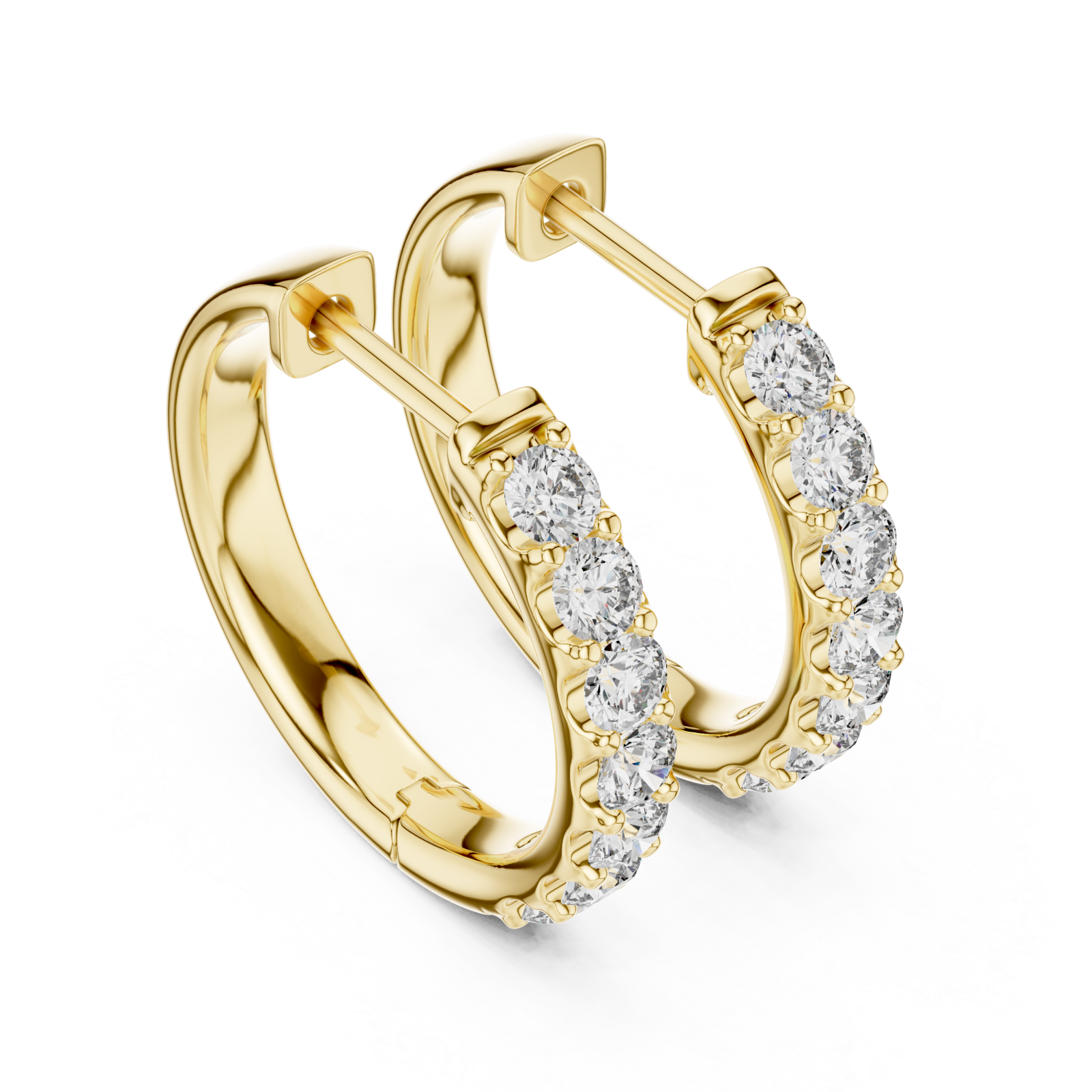 Gold Midnight Whisper Huggie Earrings Right View