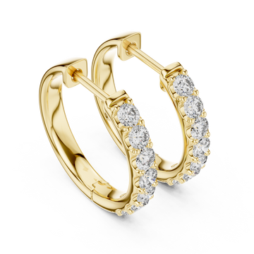 Gold Midnight Whisper Huggie Earrings Right View