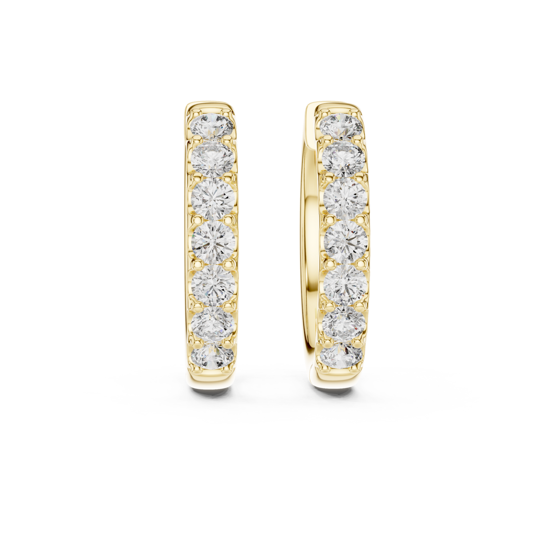Gold Midnight Whisper Huggie Earrings Right View