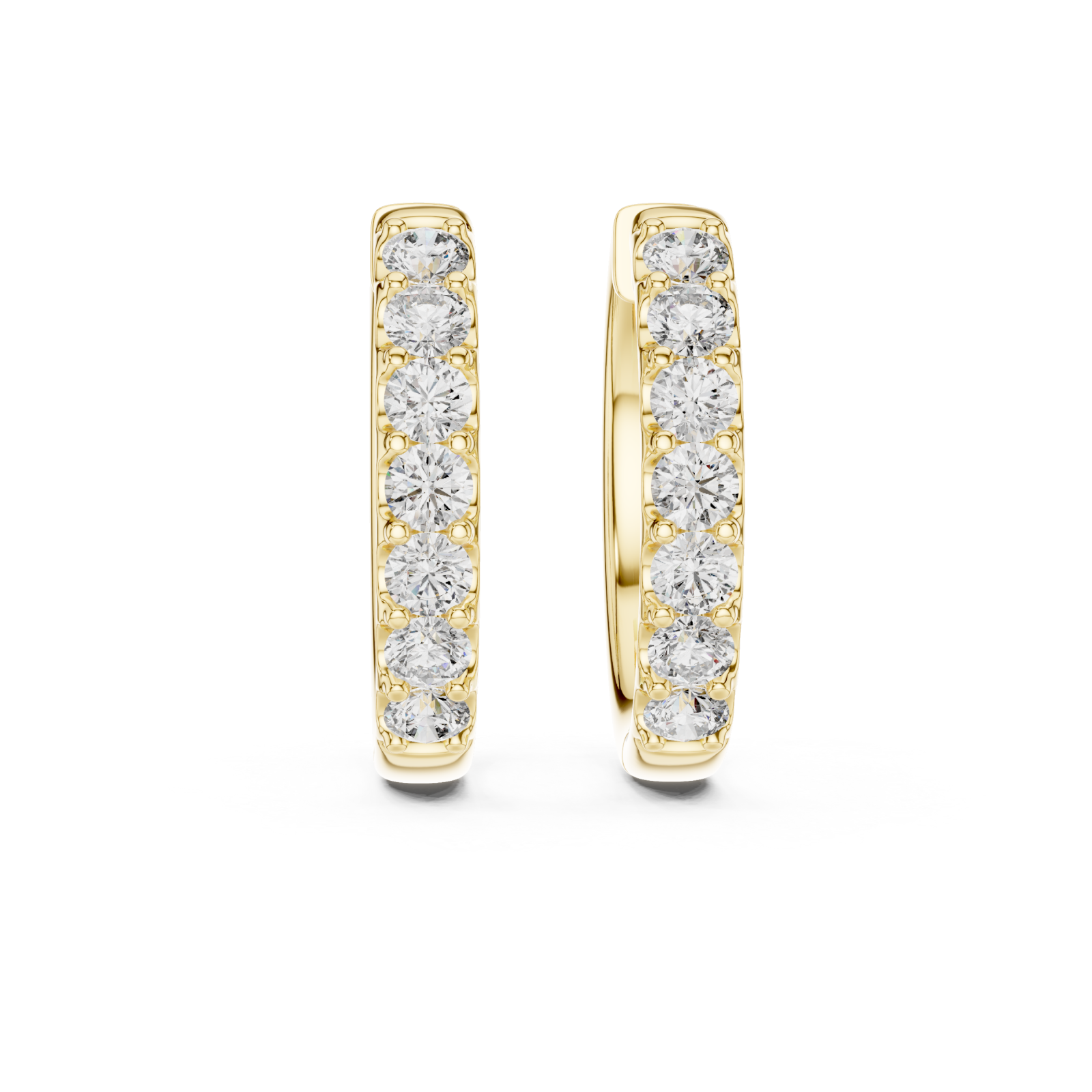  Gold Midnight Whisper Huggie Earrings Front View