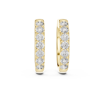  Gold Midnight Whisper Huggie Earrings Front View