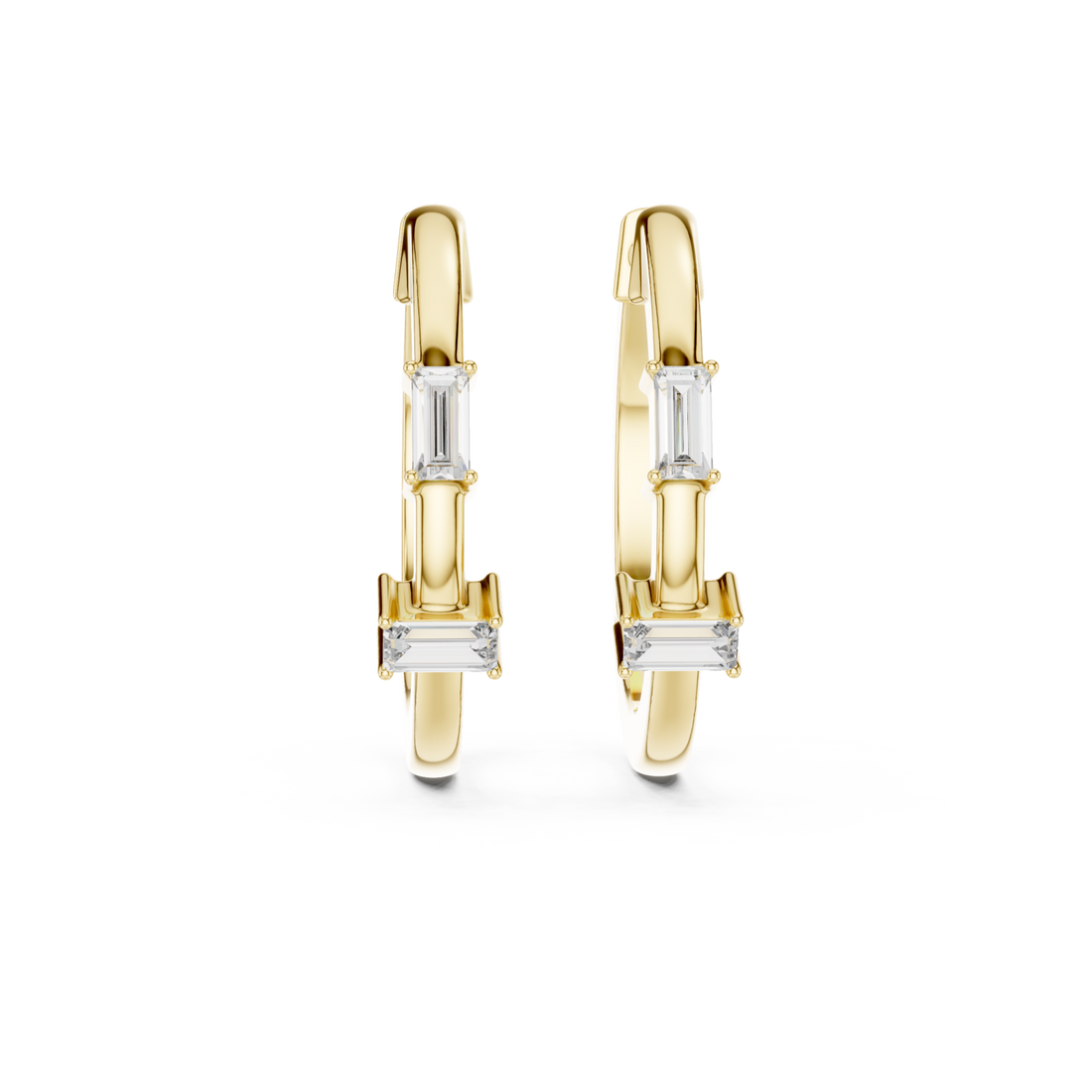 Gold Elevate The Graceful Edge Hoops Right View