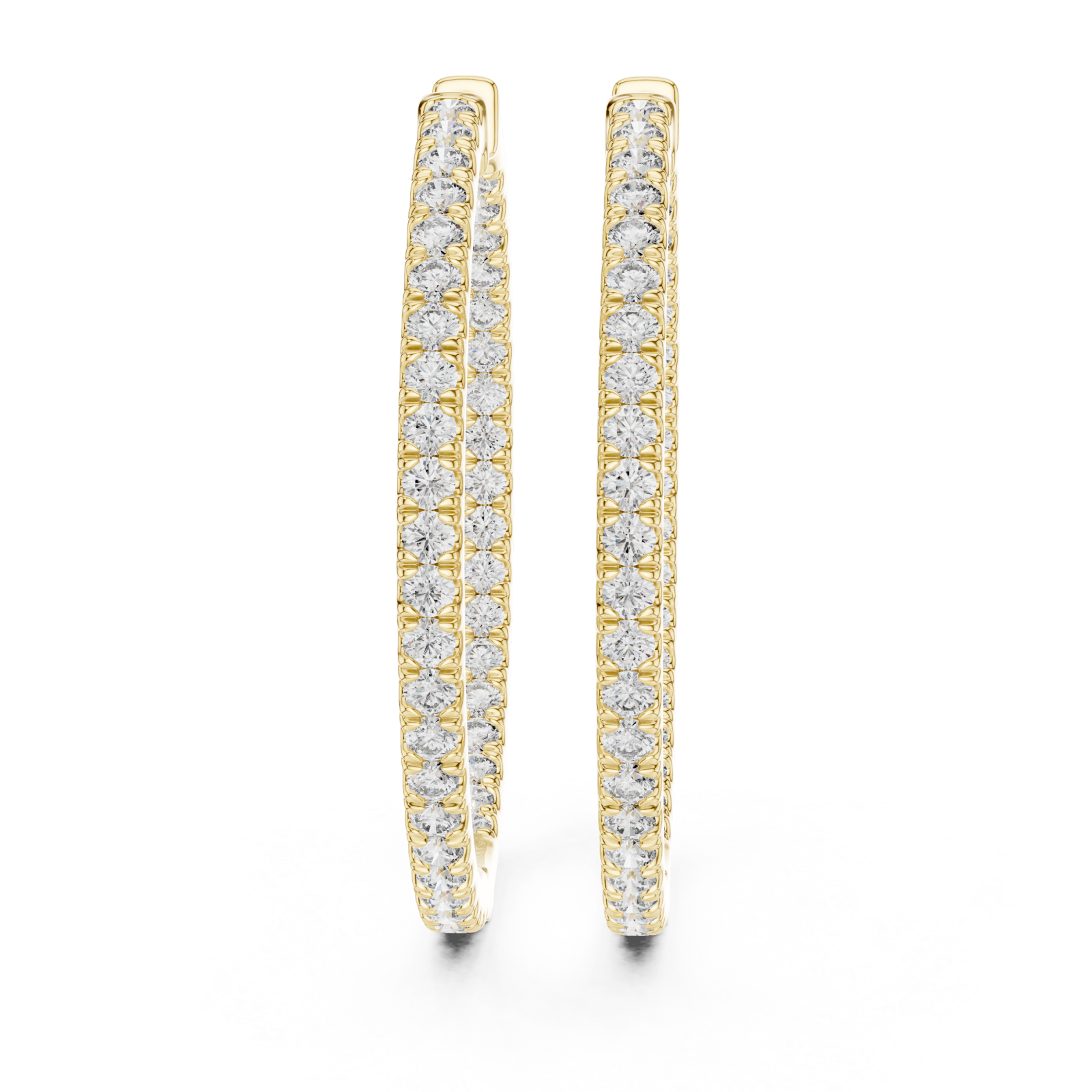  Gold Twilight Circle Sparkle Earrings Left View