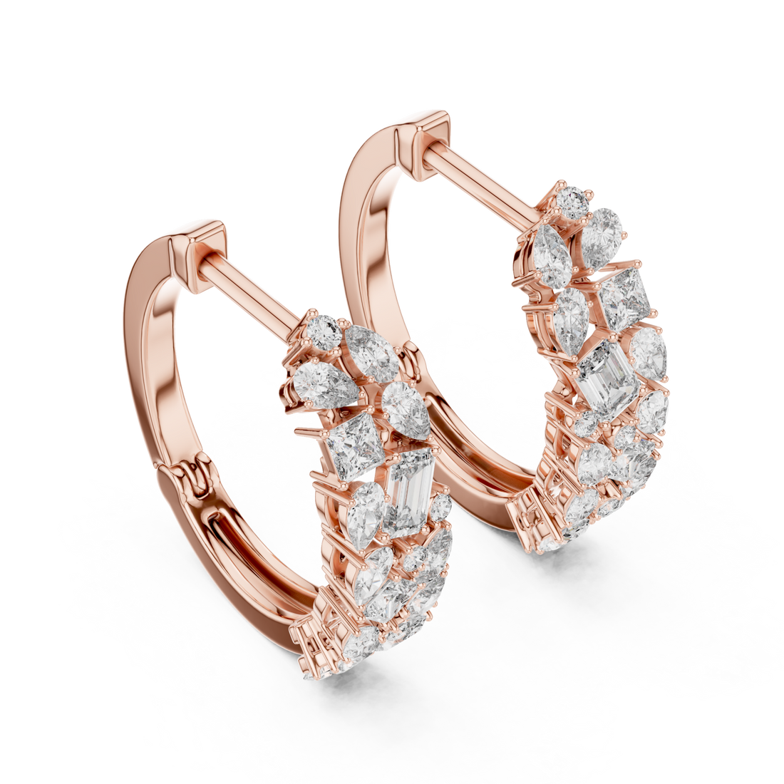  Rose Gold Lustrous Bloom Embrace Earrings Right View