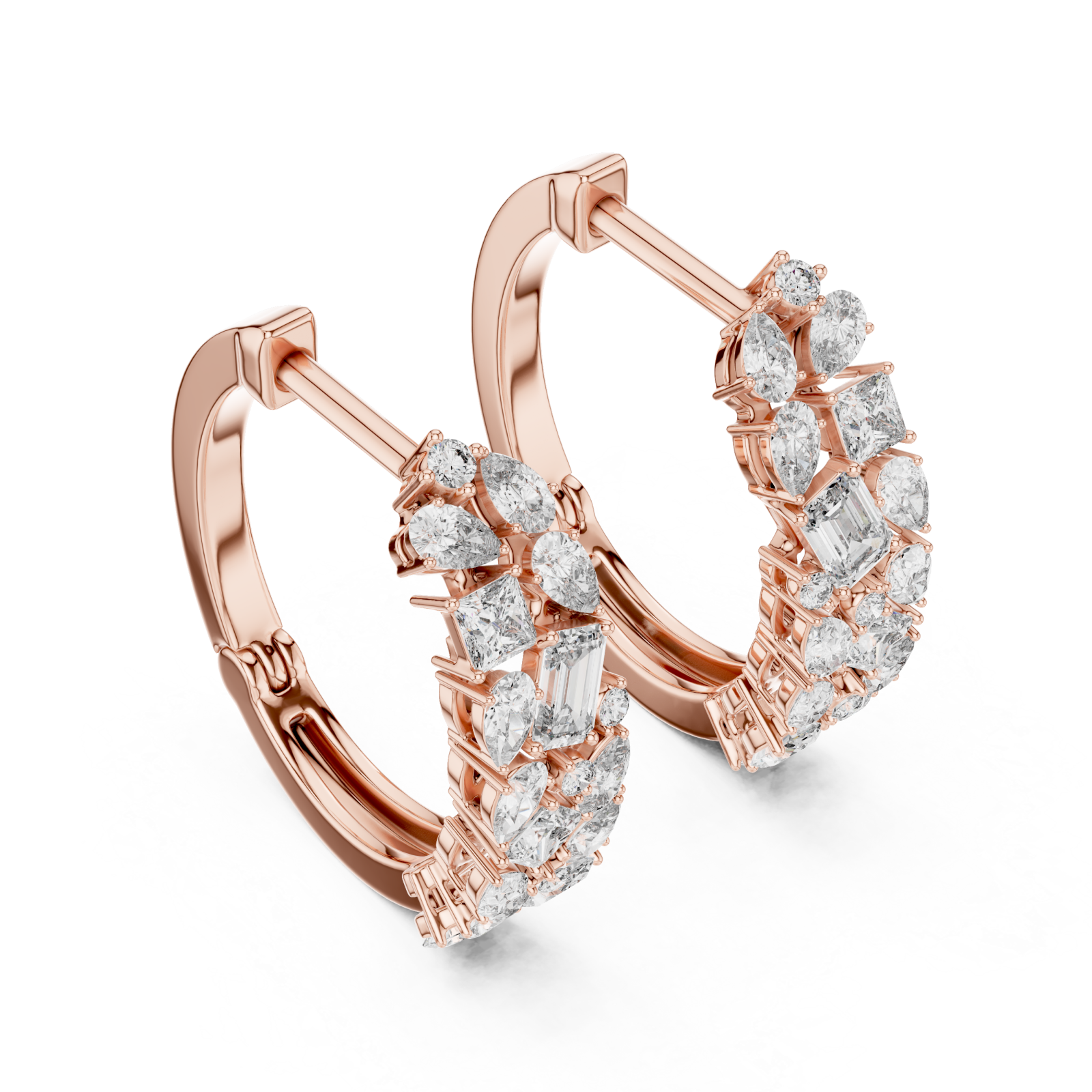  Rose Gold Lustrous Bloom Embrace Earrings Right View