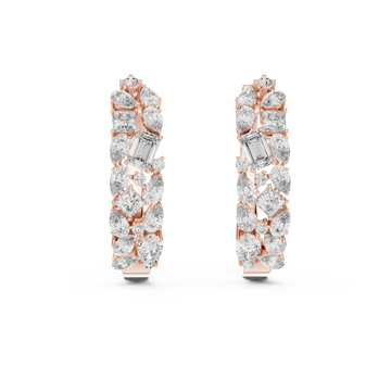  Rose Gold Lustrous Bloom Embrace Earrings Front View
