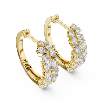 Gold Lustrous Bloom Embrace Earrings Right View